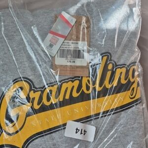 Mitchell & Ness Gray and Yellow Crewneck Sweater